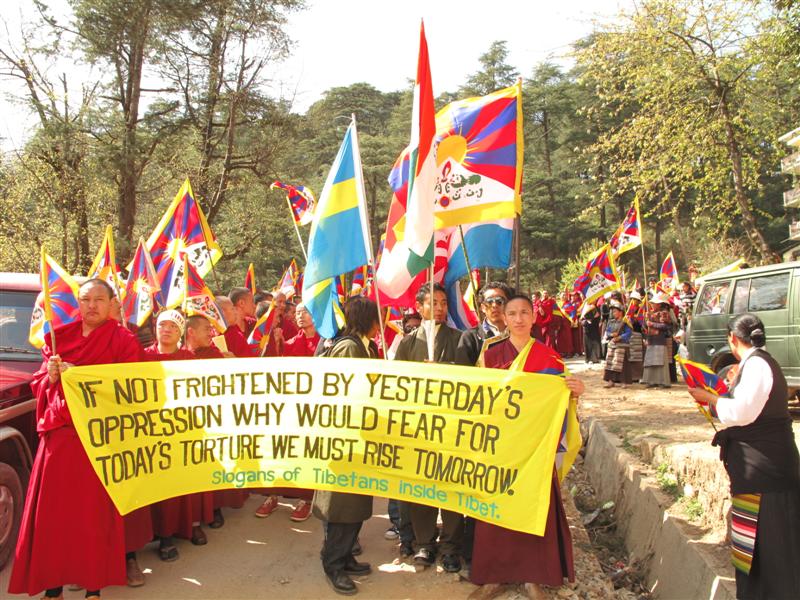 Tibetans Protest on the 50 th anniversary of exile.