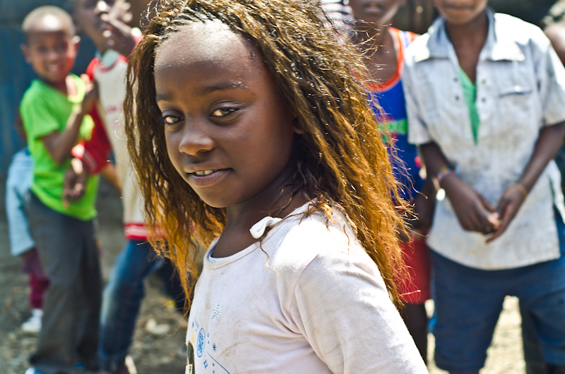 Group of kids in Mukuru