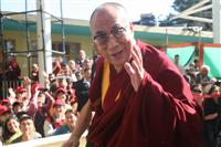 The 14th Dalai Lama of Tibet " Tenzin Gyatso " in refugee in India