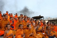 Buddhist Monks chanting for peace
