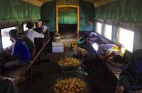 Myanmar train cabin