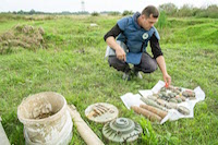 Landmines and unexploded ordinance from the Bosnian War await controlled destruction