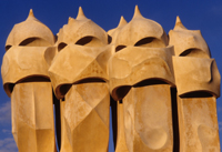 4 Masked men - Gaudi's chimneys